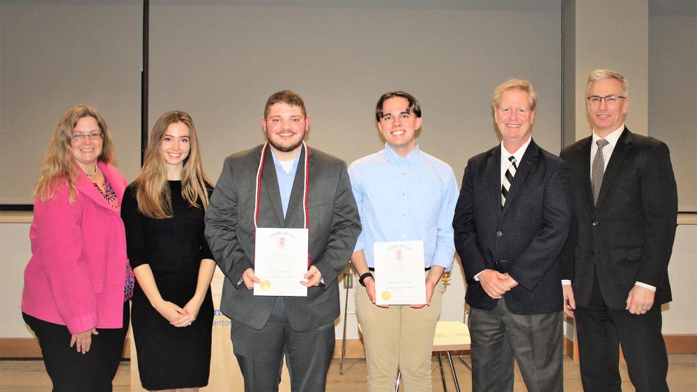 Lambda Pi Eta Honor Society holds induction and cording ceremony Penn